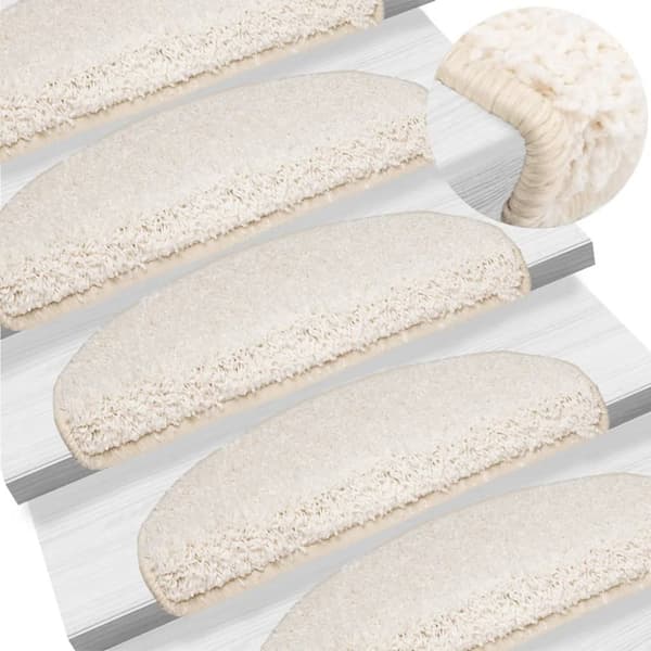 Trappstegsmattor 10 st 65x21x4 cm vit