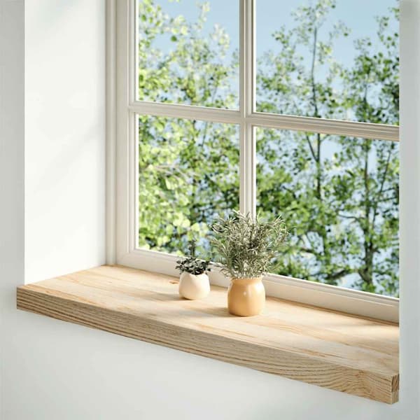 Fönsterbänkar 2 st obehandlad 70x25x2 cm massiv ek
