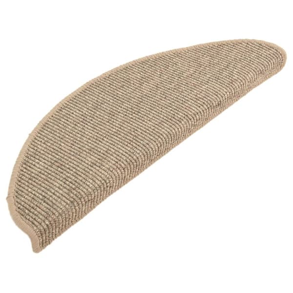 Trappstegsmattor självhäftande 15 st mörk beige 65x21x4 cm