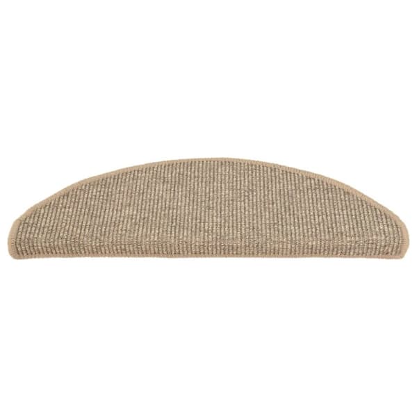 Trappstegsmattor självhäftande 15 st mörk beige 65x21x4 cm