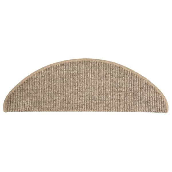 Trappstegsmattor självhäftande 15 st mörk beige 65x21x4 cm