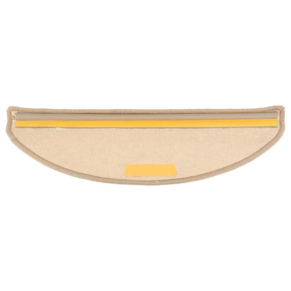 Trappstegsmattor självhäftande 15 st mörk beige 65x21x4 cm