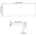 Miniatyrbild 10 av 10: vidaXL Fönsterbänkar 2 st obehandlad 110x40x2 cm massiv ek