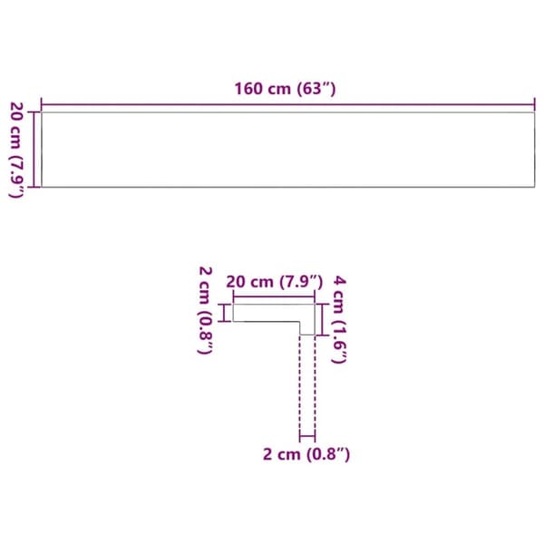 vidaXL Vinduskarmer 2 stk lysebrun 160x20x2 cm heltre eik