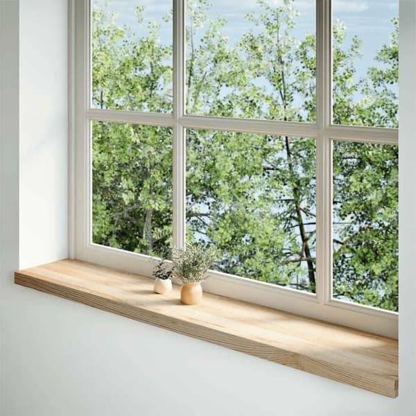 vidaXL Vinduskarmer 2 stk ubehandlet 140x30x2 cm heltre eik