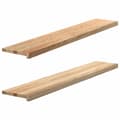 Miniatyrbilde 1 av 10: vidaXL Vinduskarmer 2 stk ubehandlet 140x30x2 cm heltre eik