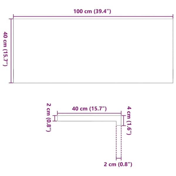 vidaXL Vinduskarmer 2 stk ubehandlet 100x40x2 cm heltre eik
