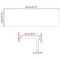 Miniatyrbild 10 av 10: vidaXL Fönsterbänkar 2 st obehandlad 80x25x2 cm massiv ek