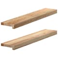 Miniatyrbilde 1 av 10: vidaXL Vinduskarmer 2 stk ubehandlet 80x15x2 cm heltre eik