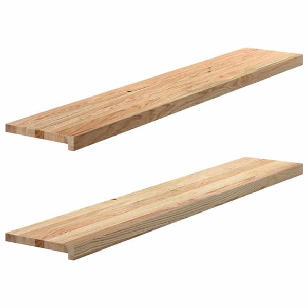 vidaXL Fönsterbänkar 2 st obehandlad 140x25x2 cm massiv ek