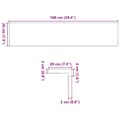 Miniatyrbilde 10 av 10: vidaXL Vinduskarmer 2 stk lysebrun 100x20x2 cm heltre eik