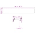 Miniatyrbilde 10 av 10: vidaXL Vinduskarmer 2 stk ubehandlet 100x15x2 cm heltre eik