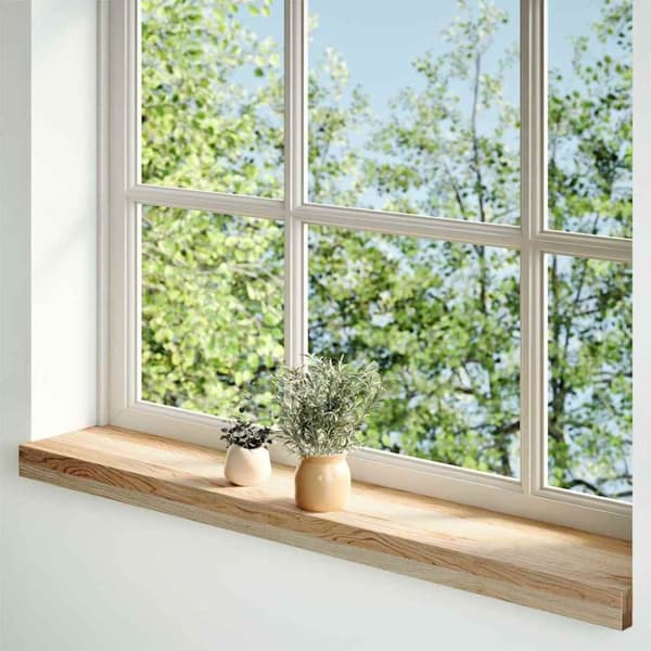 vidaXL Vinduskarmer 2 stk ubehandlet 100x15x2 cm heltre eik