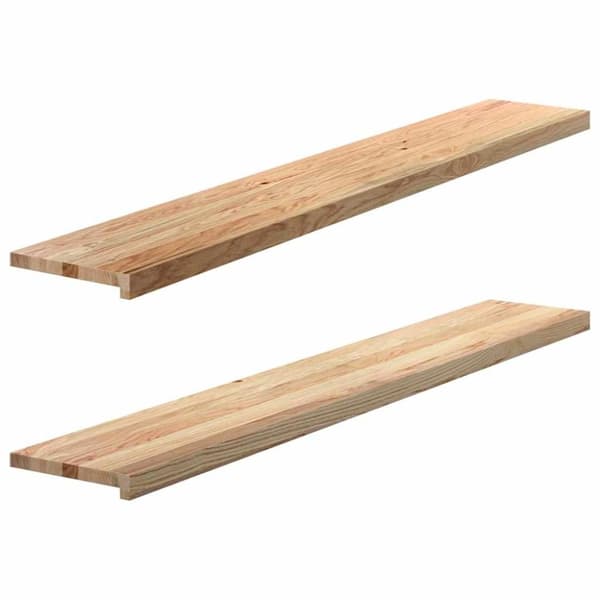 vidaXL vindueskarme 2 stk ubehandlet 160x25x2 cm massivt egetræ