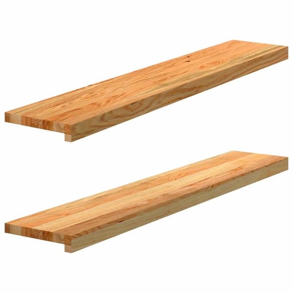 vidaXL Vinduskarmer 2 stk lysebrun 110x20x2 cm heltre eik