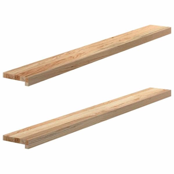 vidaXL vindueskarme 2 stk ubehandlet 140x15x2 cm massivt egetræ