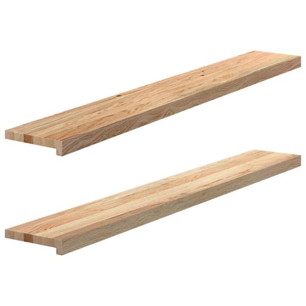 vidaXL vindueskarme 2 stk ubehandlet 140x20x2 cm massivt egetræ