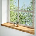 Miniatyrbilde 2 av 10: vidaXL Vinduskarmer 2 stk lysebrun 100x25x2 cm heltre eik