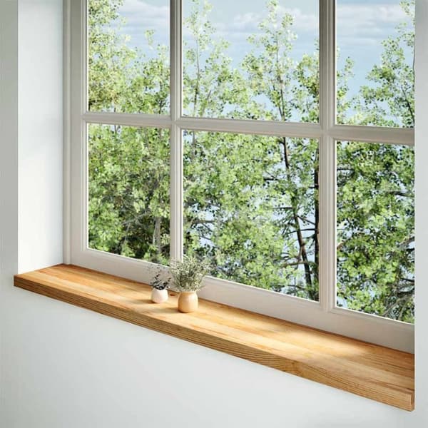 vidaXL vindueskarme 2 stk lysebrun 160x25x2 cm massivt egetræ