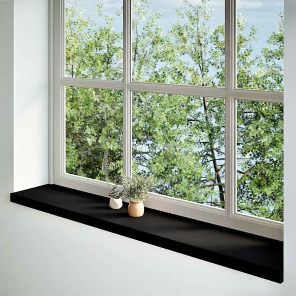vidaXL vindueskarme 2 stk mørkebrun 140x30x2 cm massivt egetræ