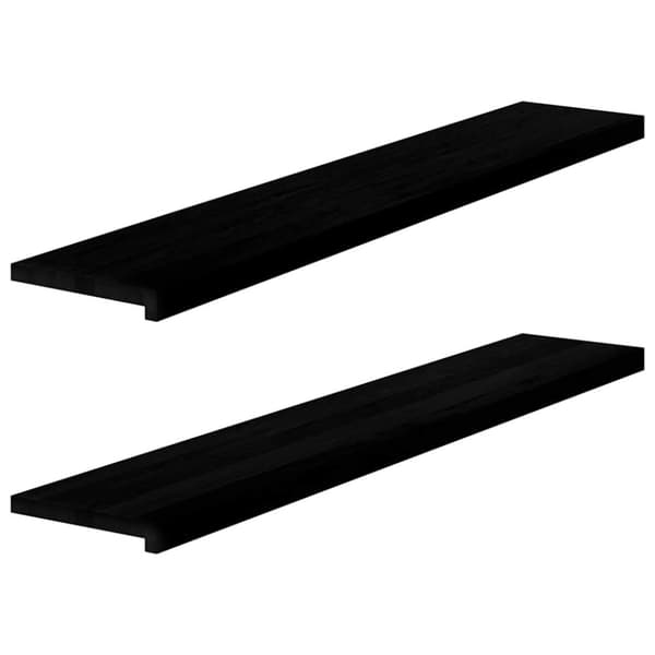 vidaXL vindueskarme 2 stk mørkebrun 140x30x2 cm massivt egetræ