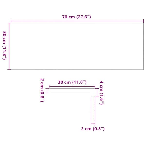 vidaXL Fönsterbänkar 2 st mörkbrun 70x30x2 cm massiv ek