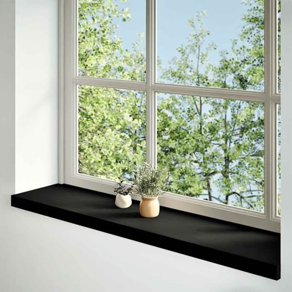 vidaXL Vinduskarmer 2 stk mørkebrun 120x30x2 cm heltre eik
