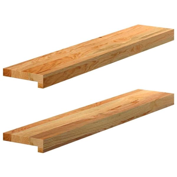 vidaXL vindueskarme 2 stk lysebrun 80x15x2 cm massivt egetræ