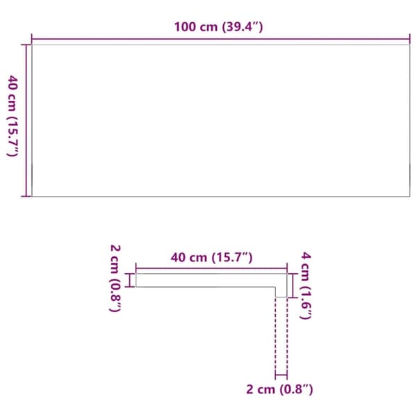 vidaXL Fönsterbänkar 2 st mörkbrun 100x40x2 cm massiv ek