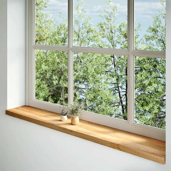 vidaXL Vinduskarmer 2 stk lysebrun 160x30x2 cm heltre eik