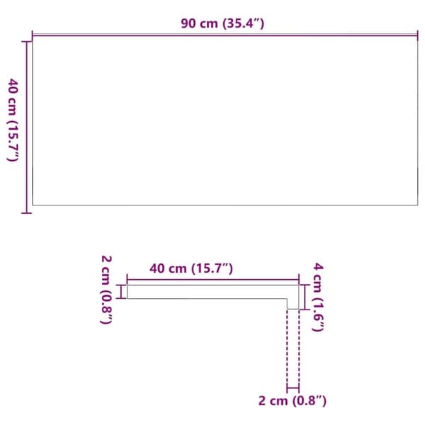 vidaXL Vinduskarmer 2 stk mørkebrun 90x40x2 cm heltre eik