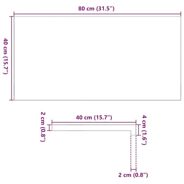 vidaXL ikkunalaudat 2 kpl tummanruskea 80x40x2 cm massiivipuutammea