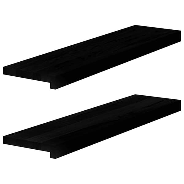 vidaXL Fönsterbänkar 2 st mörkbrun 80x20x2 cm massiv ek