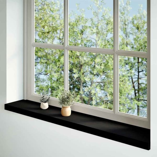 vidaXL Fönsterbänkar 2 st mörkbrun 110x20x2 cm massiv ek