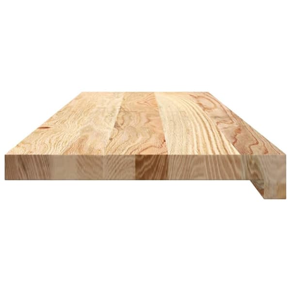 vidaXL trappemåtter 8 stk ubehandlet 80x25x2 cm massivt egetræ