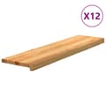 Miniatyrbilde 1 av 11: vidaXL Trappetrinn 12 stk lysebrun 100x25x2 cm heltre eik