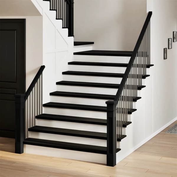 vidaXL trappemåtter 20 stk. mørkebrun 120x25x2 cm massivt egetræ