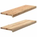 Miniatyrbild 4 av 11: vidaXL Trappstegsmattor 2 pcs obehandlad 80x25x2 cm massiv ek