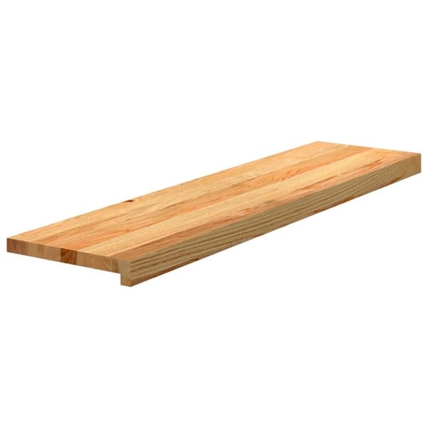 vidaXL Trappetrinn 8 stk lysebrun 100x25x2 cm heltre eik