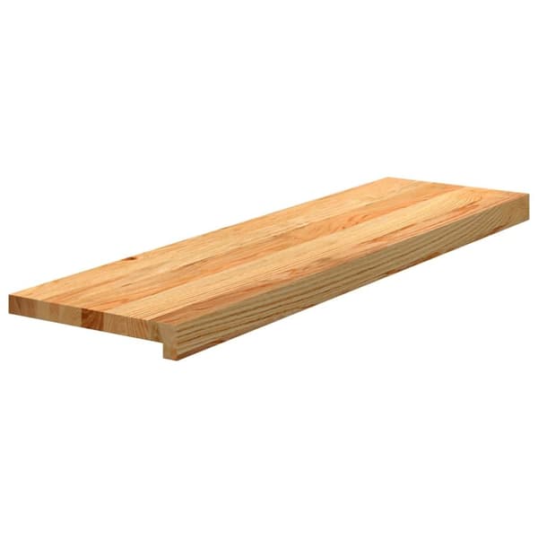 vidaXL Trappetrinn 2 stk lysebrun 90x30x2 cm heltre eik