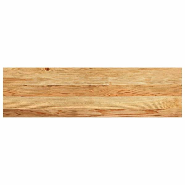 vidaXL Trappetrinn 4 stk lysebrun 90x25x2 cm heltre eik