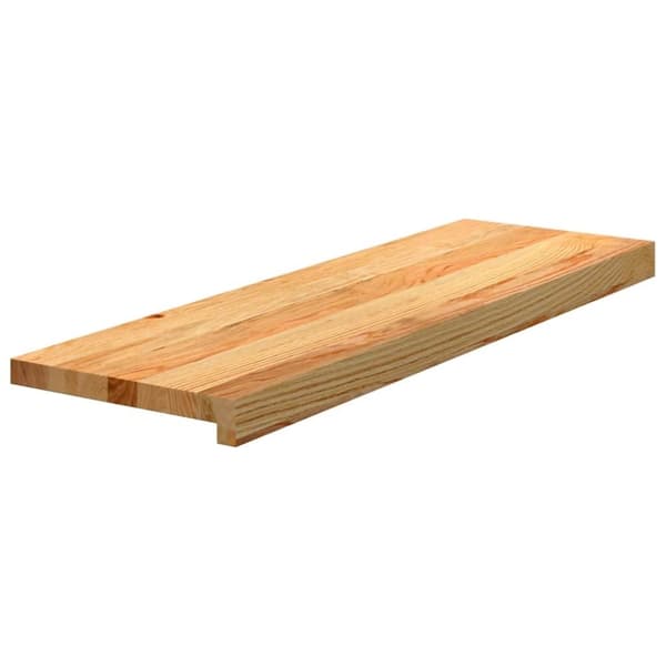 vidaXL trappemåtter 4 stk lysebrun 80x25x2 cm massivt egetræ