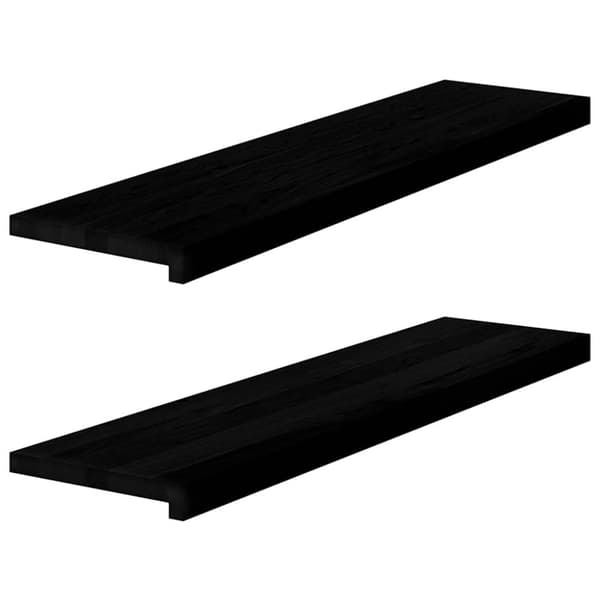 vidaXL Trappetrinn 2 stk mørkebrun 100x30x2 cm heltre eik