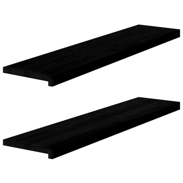 vidaXL Trappetrinn 2 stk mørkebrun 110x30x2 cm heltre eik