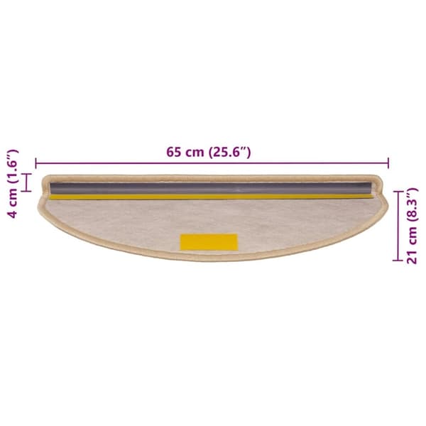 vidaXL selvklæbende trappemåtter 30stk. 65x21x4cm sisal-look lys beige