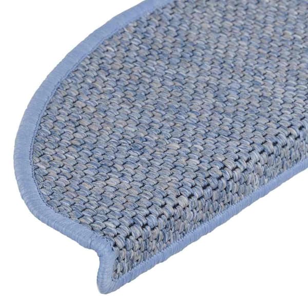 vidaXL Selvklebende trappematter sisal 30 stk 56x17x3 cm blå