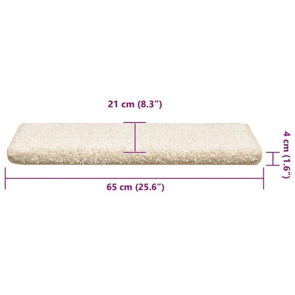 vidaXL trappemåtter 30 stk. 65x21x4 cm hvid