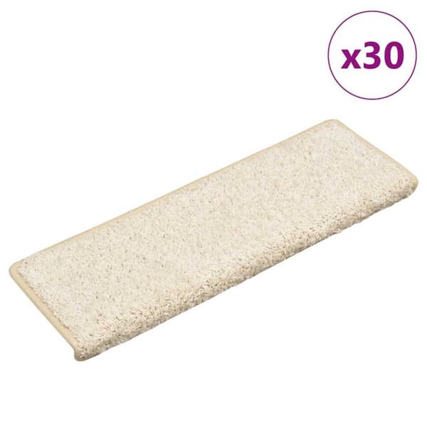 vidaXL trappemåtter 30 stk. 65x21x4 cm hvid