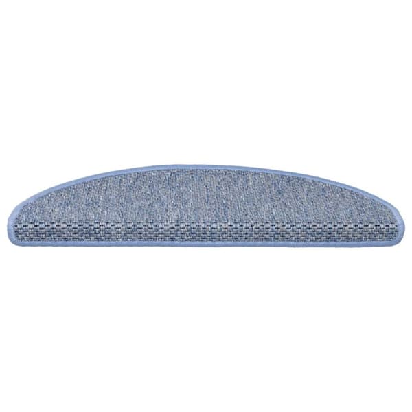 vidaXL selvklæbende trappemåtter 30 stk. 65x21x4 cm sisal-look blå