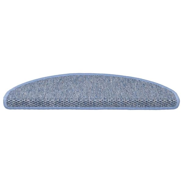 vidaXL selvklæbende trappemåtter 30 stk. 56x17x3 cm sisal-look blå